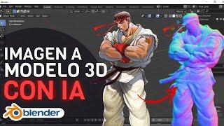 IMAGEN a MODELO 3D con IA | útil para blender 2023!