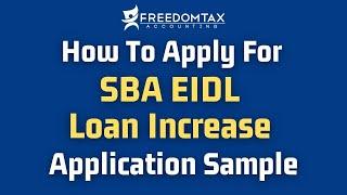 Apply for SBA EIDL Loan Increase Up to $500K - Email Sample Template