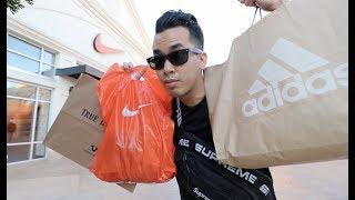 LABOR DAY OUTLET SHOPPING VLOG HAUL NIKE | ADIDAS | GUCCI | TRUE RELIGION