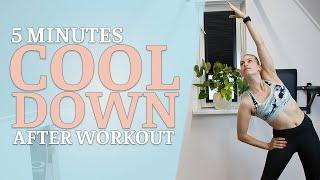 5 min STANDING COOL DOWN Exercises After Workout // Full Body Stretch