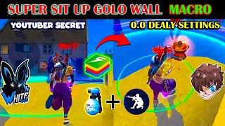 Latest 0.00 Second Super Fast Gloo Wall MACRO PC SETTINGS | Fast Gloo Wall Tips And Tricks !