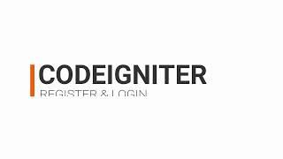 Easy Codeigniter Register and Login Part 1 | Tutorial