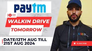 Paytm Mega Walkin Drive | 10+2 Or Above Eligible | Paytm Off Campus Placement | Paytm Recruitment