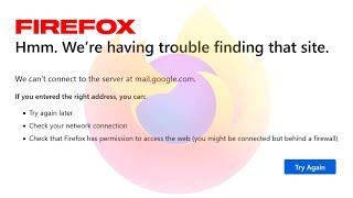 Hmm. We're Having Trouble Finding That Site | Firefox Error Fixed