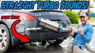 The BEST Sounding 350z In The WORLD!! Tomei Ti Install! *Twin Turbo Vr30 350z*