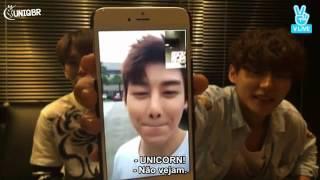 [V APP] 28.08.16 - Wenhan e Sungjoo @ "UNIQ News" Bambababam~  (Legendando PT/BR)