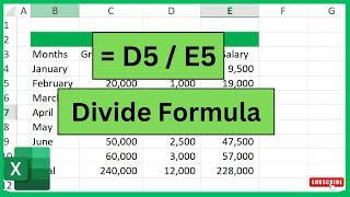 Divide Formula in Excel || Divide Formula || How to Divide in Excel || Urdu / Hindi