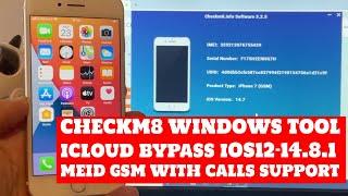 New CheckM8 iCloud Bypass windows Tool MEID GSM with calls 12 - 14.8.1 checkra1n required