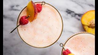 The Ultimate California Grown Peach Bellini Recipe For Summer. (Recipe in caption)