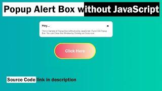 Popup Alert Box without JavaScript