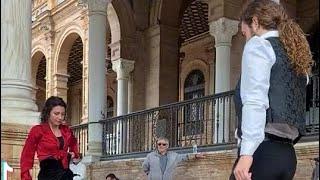 Flamenco in Plaza de España Sevilla  Spain.