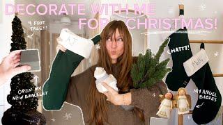 Decorate for a Midwest Christmas! ️ 9ft tree, wrap + chat, unbox bracelet, new table, feeling emo 🩷