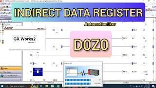 GX Works2 : Indirect data register D0Z0 Mitsubishi PLC with simulation | Index Register Z