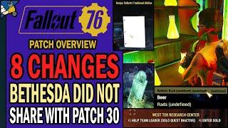 Fallout Worlds: 8 Changes Bethesda Did Not Tell You About Update 30! | Patch Overview | Fallout 76