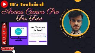 How To Get Canva Pro Account For Free || Canva || TK's Technical