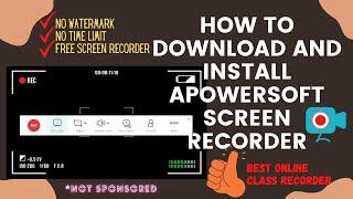 How to download and install Apowersoft screen recorder