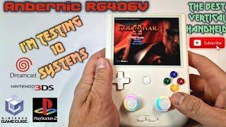 Anbernic RG406V unboxing I Games testing PS2 3DS GameCube I the best Vertical Handheld