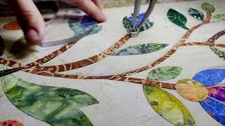 appliqué quilts: stitching in the ditch