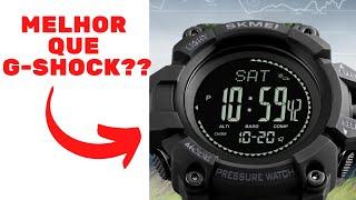 Relógio SKMEI 1358 Altímetro, Bússola, Temperatura, Barômetro Um G-Shock Barato para EDC