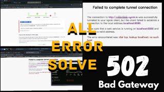 how to fix 502 bad gateway ngrok error|fix all ngrok error| #ngrok #kalilinux @easy_life476