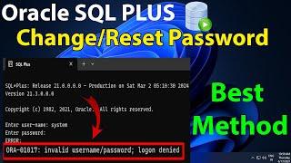 How To Change User Password in Oracle SQL PLUS | How To Reset SQL PLUS Password | Best Method |