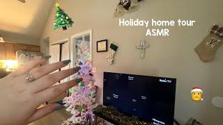 ASMR • Tapping & Scratching around my home (Christmas edition) ️ w/ whispering