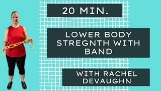 20 min Lower Body Strength workout 7 ring resistance band / low impact / fat burn / standing