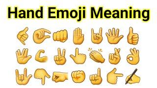 Hand Emoji Meaning/ Hand Gesture Emoji/Emoji Meanings/Emoji Ka Matlab