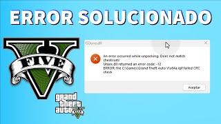 Error 12 GTA V unarc.dll SOLUCIONADO │Como Reparar Error de GTA 5 que Sale al Intentar Instalar