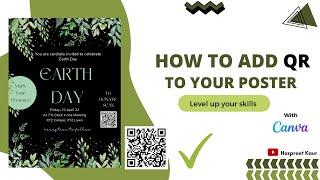 How to Add QR Code to Poster In Canva in less than 5 minutes | Canva Tutorial | Add Link to Poster