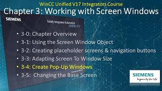 WinCC Unified V17 # 7: Create Popup Screens In WinCC Unified! Learn SCADA Programming! #WinCCGURU