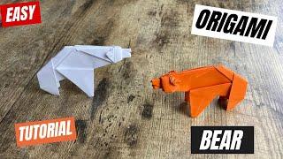 ORIGAMI BEAR TUTORIAL - STEP BY STEP GUIDE CRAFTING BEAR ORIGAMI WORLD | DIY PAPER BEAR ORIGAMI