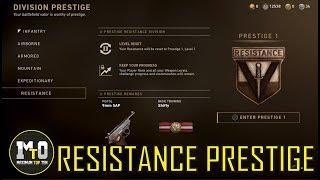 CALL OF DUTY WWII - RESISTANCE DIVISION PRESTIGE 1 - SHIFTY PERK - 9MM SAP UNLOCK
