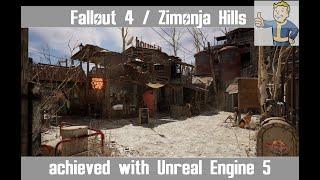 Fallout 4 / Zimonja Outpost made with Unreal Engine 5 / no speed Level Design /  Lumen / Ray Tracing