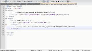 JQuery Tutorial 20 - Select Element and change Style using css method