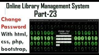 Library management system part-23 | How to create Update password or forget Password page (HTML,CSS)