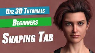 Daz 3D Beginners Tutorial : Shaping Tab