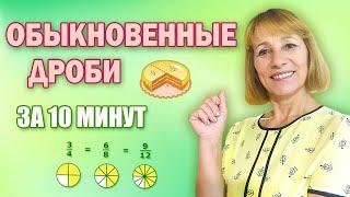 ЧТО ТАКОЕ ОБЫКНОВЕННАЯ ДРОБЬ? | Сравнение дробей | Математика 5 класс