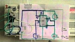 How to make Touch switch using NE555- www.buildcircuit.com