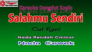 KARAOKE DANGDUT KOPLO - SALAHMU SENDIRI - CUT RANI - NADA CEWEK (COVER)