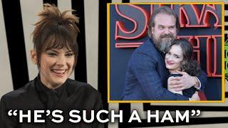 Winona Ryder doesn't believe David Harbour knows the end of STRANGER THINGS