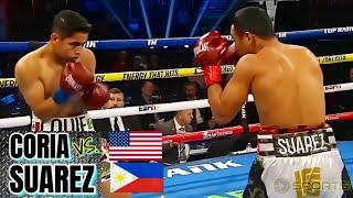 FAST AND FULL THROTTLE FILIPINO BOXER (SUAREZ) AGAINST AMERICAN SLUGGER (CORIA)