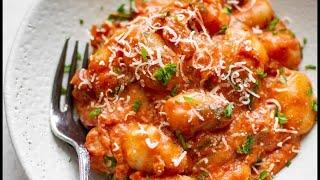 Gnocchi with tomato sauce | Easy gnocchi tomato sauce recipe | Easy recipe