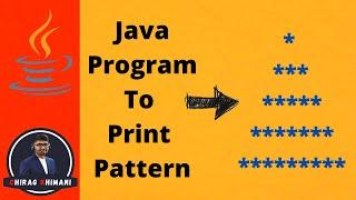 38 | Java Program to Print Full Triangle Pattern | Java Nested For Loop
