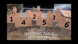 Wedding Table Number DIY