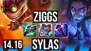 ZIGGS vs SYLAS (MID) | 800+ games, 9/2/2, Dominating | EUW Master | 14.16