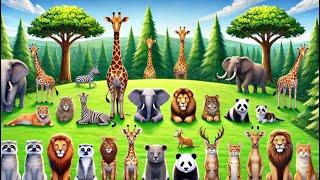 Cute animal collection | animal name and sound - cow, pet, lion, elephant, cat, and animal kids