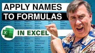 Excel - Replace Formula References with Names (Apply Names) - Episode 1211.118