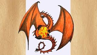 Drawing a Dragon Holding a Fireball I Dragon Drawing Tutorial I Rio Art Club