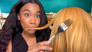 ASMR Girl In The Back Of The Class Eats Your Hair ‍️ ASMR Hair Play | Personal  Attention